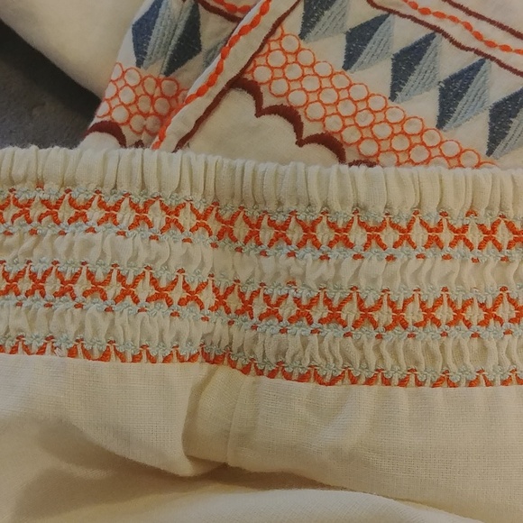 Anthropologie Islander embroidered pants 2p gorgeous bright colors - Picture 11 of 13